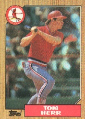 1987 Topps Baseball Cards      721     Tom Herr